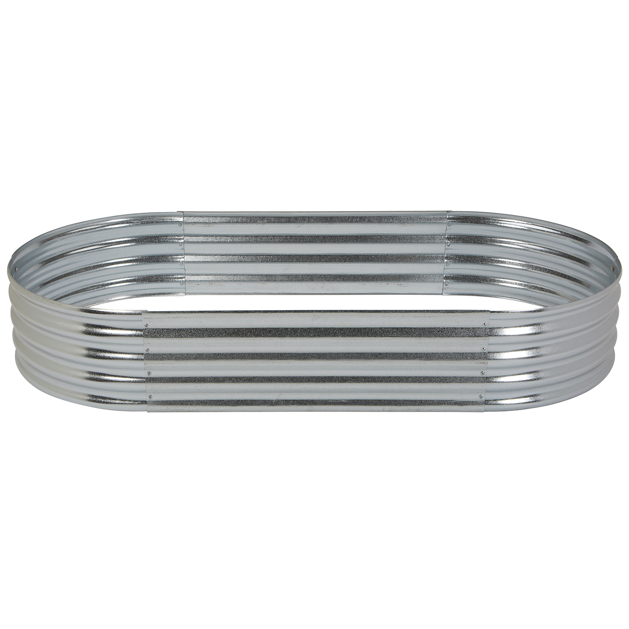 Ironton Oval Raised Garden Planter, 6ft. x 3ft. x 1ft., Galvanized Steel